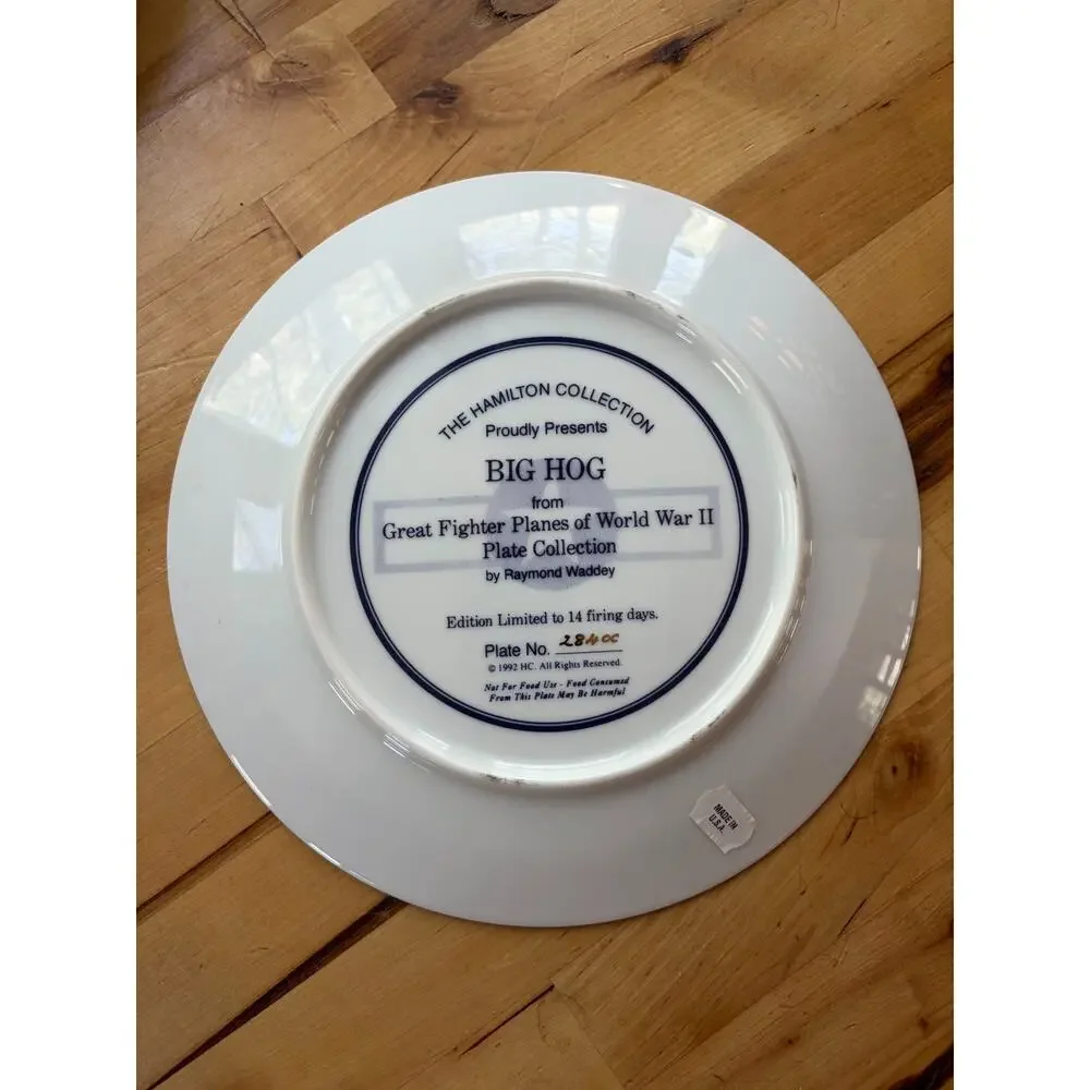 Vtg Hamilton Collection WWII Fighter Planes Collector Plates Lot 5x Corsair P51